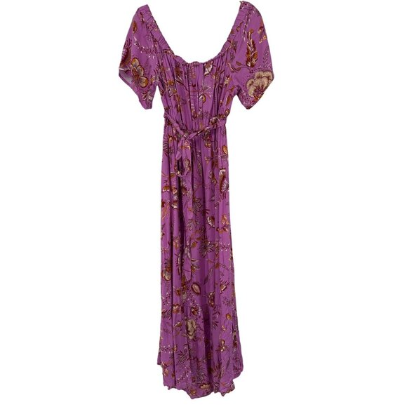 Isabel Maternity By Ingrid & Isabel Purple Floral Maxi Dress XL  Rayon new - Picture 2 of 7